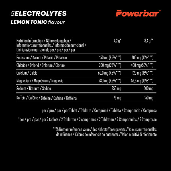 PowerBar 5 ELECTROLYTES TABLETTEN LEMON TONIC BOX - Energiedrink Ansicht 4