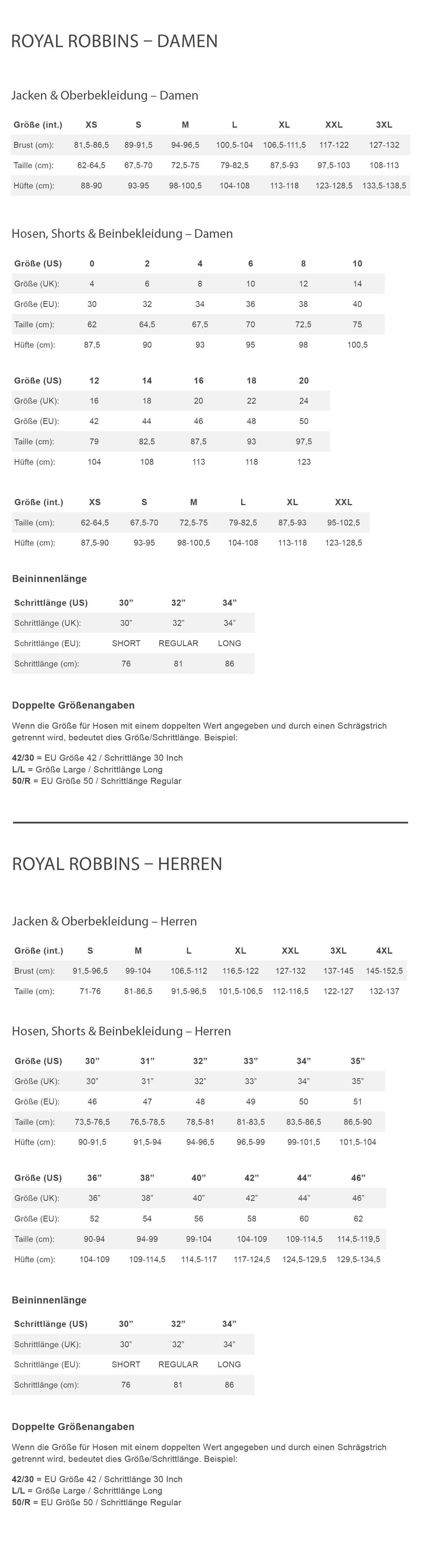 Royal Robbins M SALATHE SUN SHIRT L/S Herren - Outdoor Hemd Größentabelle