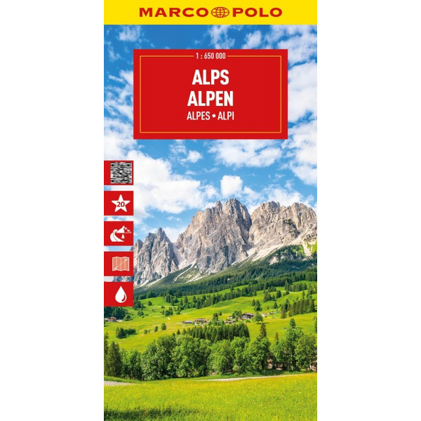 POLO REISEKARTE ALPEN 1:650.000 - Straßenkarte