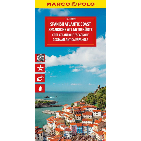 POLO REISEKARTE SPANISCHE ATLANTIKKÜSTE 1:350.000 - Straßenkarte