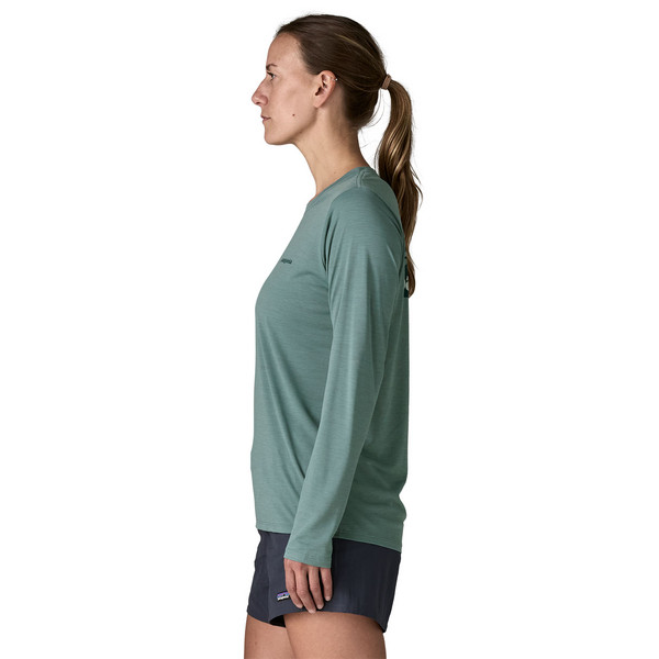 Patagonia W'S L/S CAP COOL DAILY SHIRT - BOARDSHORT LOGO Damen - Langarmshirt Ansicht 6