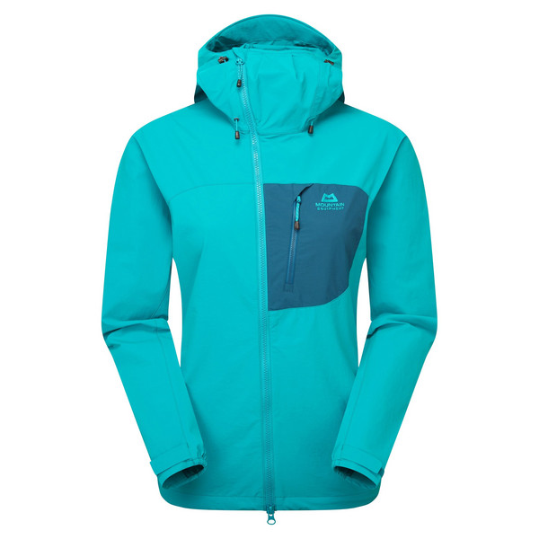 SQUALL HOODED WMNS JACKET Damen - Softshelljacke-TOPAZ/MAJOLICA