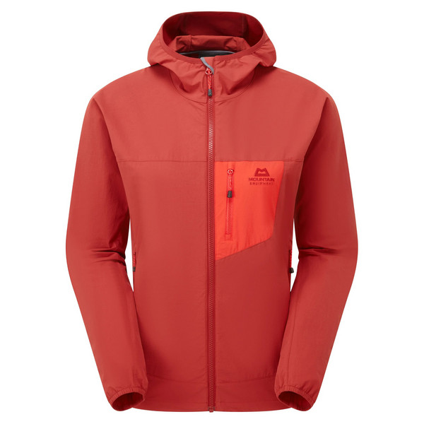 ECHO HOODED WMNS JACKET Damen - Softshelljacke-MERLOT/CHILI