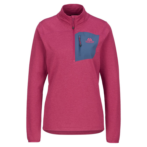 LUMIKO WMNS ZIP T Damen - Fleecepullover-MAROON/MAJOLICA