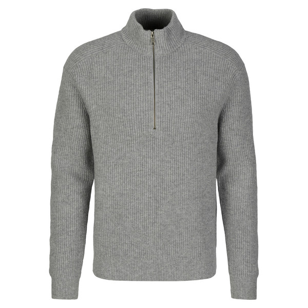 M ROCKCRAFT 1/2 ZIP Herren - Wollpullover-PELICAN HTR