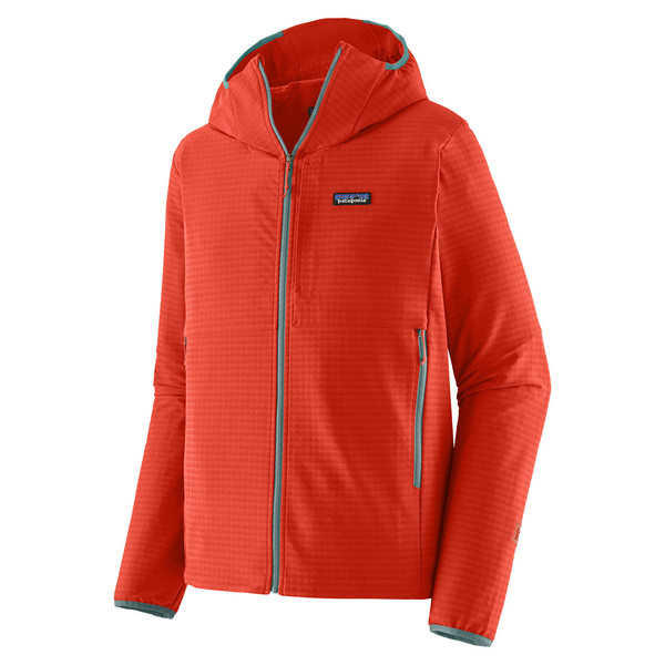 M'S R1 TECHFACE HOODY Herren - Softshelljacke-HOT EMBER