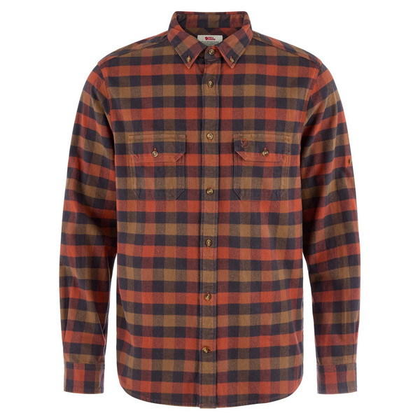 SKOG RELAXED SHIRT M Herren - Flanellhemd-AUTUMN LEAF-WOOD BROWN