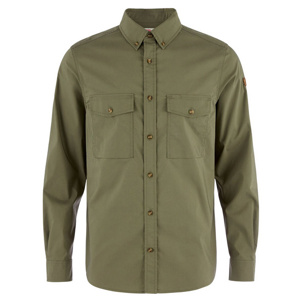 ÖVIK G-1000 SHIRT LS M Herren - Outdoor Hemd-LAUREL GREEN