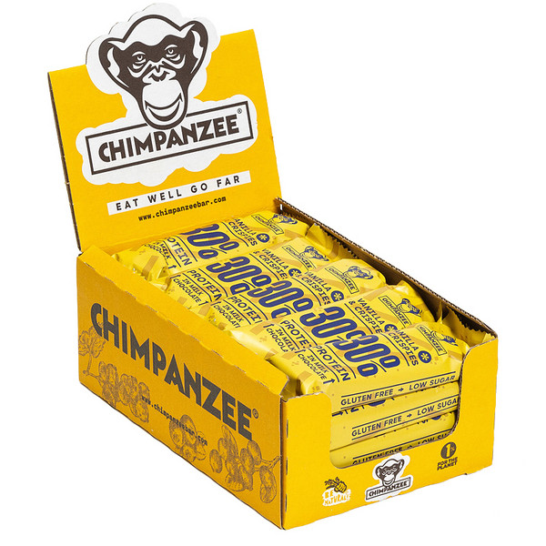 Chimpanzee HIGH PROTEIN BAR 30% VANILLA & CRISPIES PACK - Energieriegel Ansicht 1