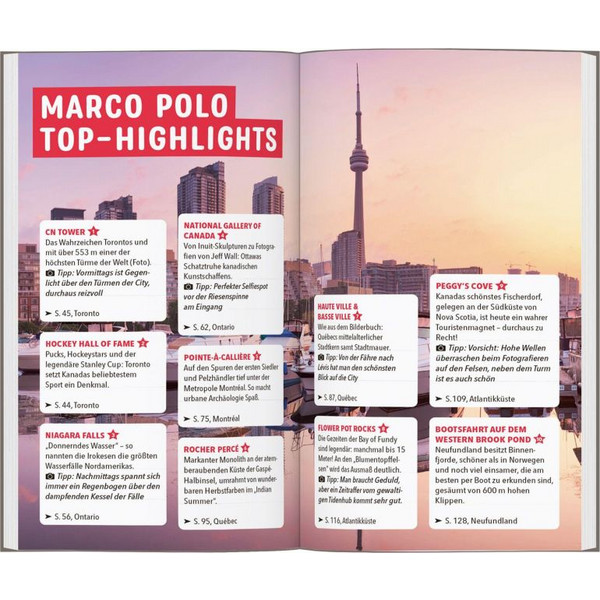 MARCO POLO REISEFÜHRER KANADA OST, MONTREAL, TORONTO, QUÉBEC Ansicht 2