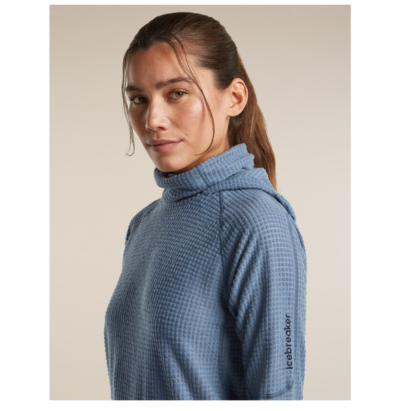 Icebreaker WOMEN MERINO 400 REALFLEECE GRID PULOVER HOOD Damen - Wollpullover Ansicht 6