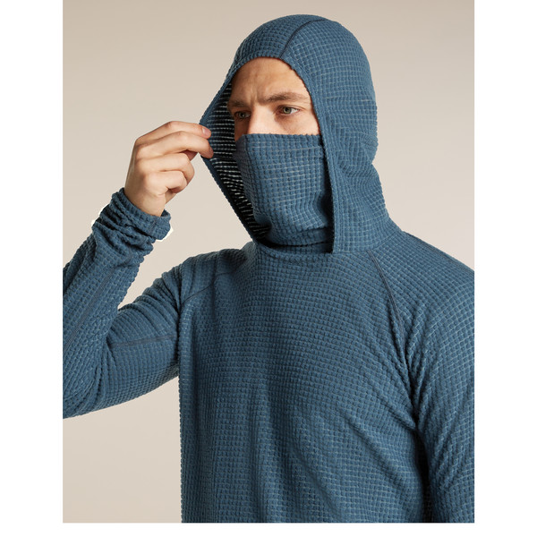 Icebreaker MEN MERINO 400 REALFLEECE GRID PULOVER HOOD Herren - Wollpullover Ansicht 7