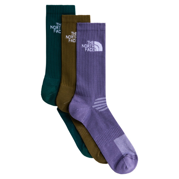 MULTI SPORT CUSH CREW SOCK 3P Unisex - Freizeitsocken-GROUNDED PLUM/CARAWAY S