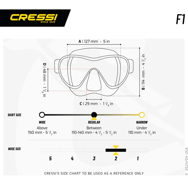 Cressi F1 MASK SIL - Schnorchelausrüstung Ansicht 5