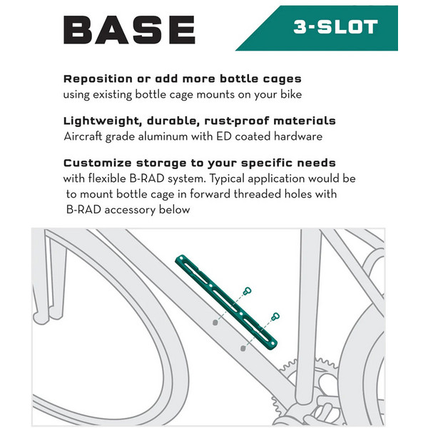 Wolf Tooth B-RAD 3 SLOT BASE MOUNT - Fahrradzubehör Ansicht 3