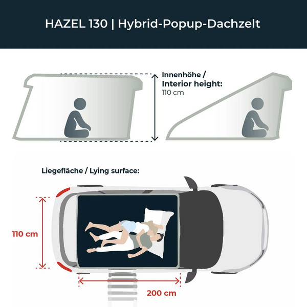 Vickywood HYBRID POP-UP DACHZELT HAZEL 130 - Dachzelt Ansicht 19