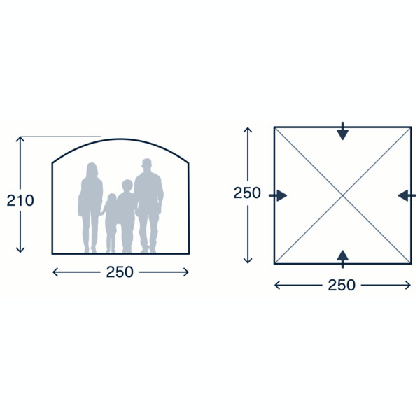 Kampa MOD 250 DUNE - Familienzelt Ansicht 9