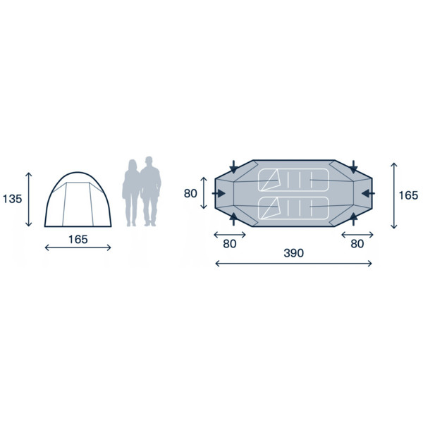 Kampa MOSSBORN-K 02 - Kuppelzelt Ansicht 13