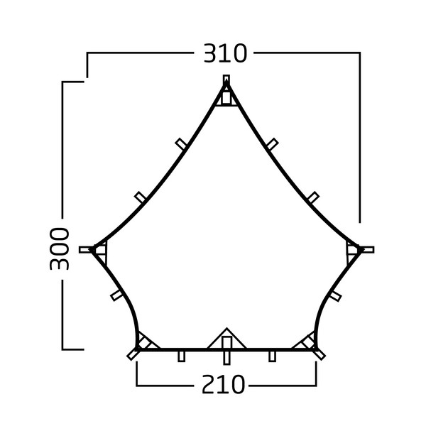 Nordisk VOSS DIAMOND PU TARP - Tarp Ansicht 12