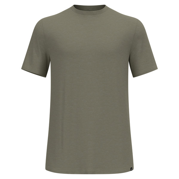 T-SHIRT CREW NECK S/S MERINO TENCEL PLAIN TEE Herren - Funktionsshirt-VETIVER MELANGE