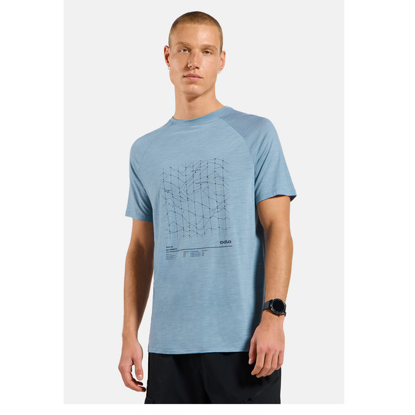 Odlo T-SHIRT CREW NECK S/S MERINO TENCEL HYPER MAP Herren - Funktionsshirt Ansicht 3