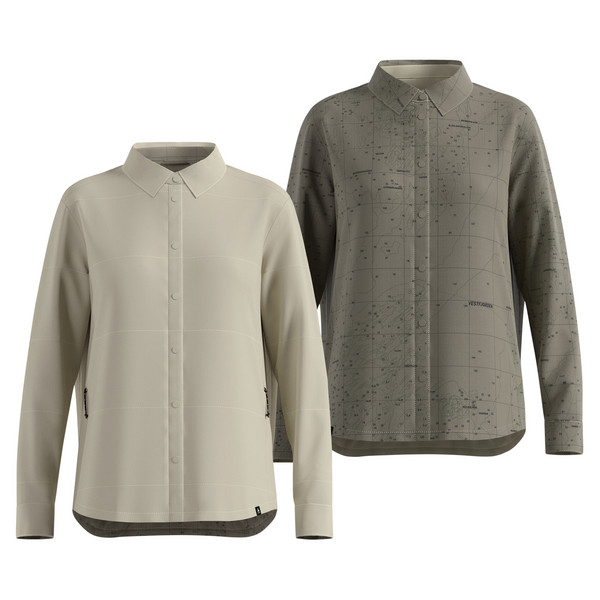 TRANSITION INSULATED SHIRT L/S Damen - Outdoor Bluse-AGATE GRAY