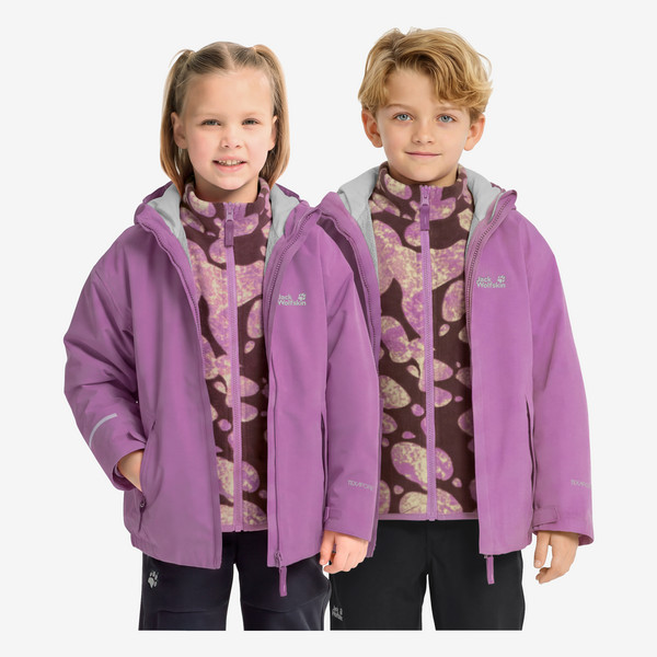 Jack Wolfskin ICELAND 3IN1 PRINT JKT K Kinder - Doppeljacke Ansicht 6