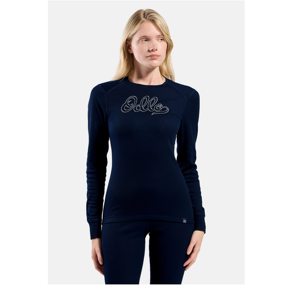 Odlo ACTIVE WARM 80TH ANNIVERSARY BL TOP CREW NECK L/S Damen - Funktionsshirt Ansicht 3