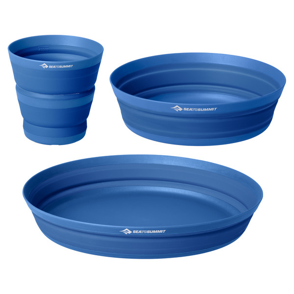 XLITE COLLAPSIBLE PLATE, BOWL & MUG SET - Becher-DARK BLUE