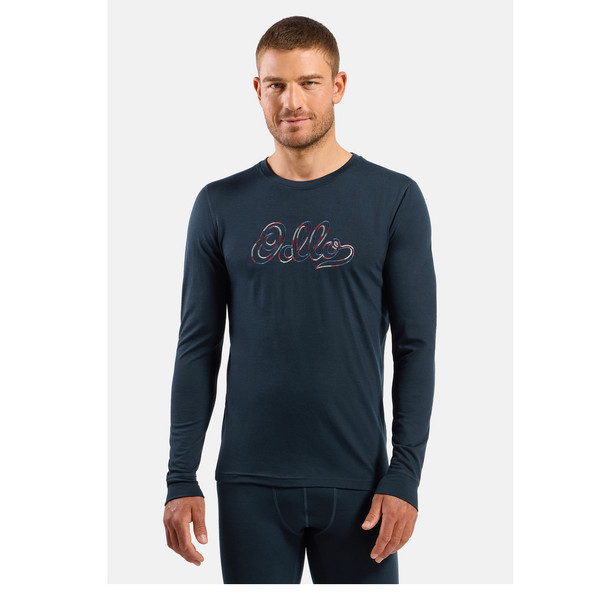 Odlo MERINO 200 80 YEARS BL TOP CREW NECK L/S Herren - Baselayer Ansicht 3