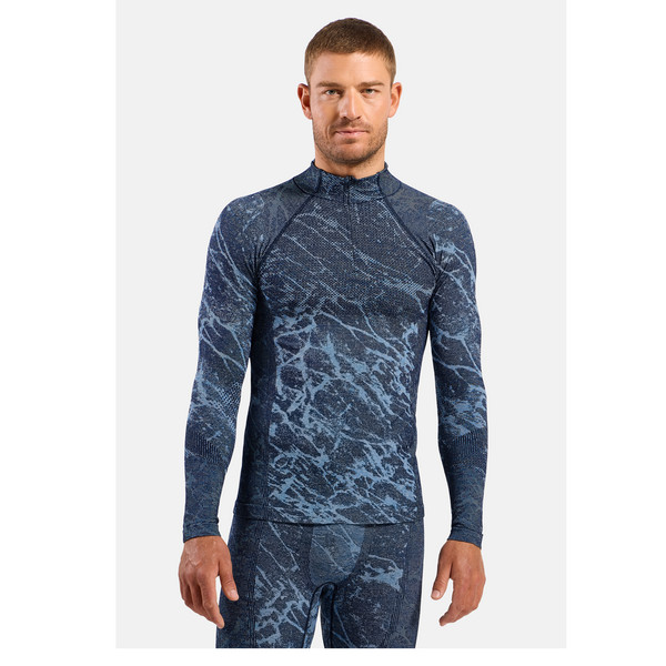 Odlo PERFORMANCE WARM BLACKCOMB BL TOP TURTLE NECK L/S HALF ZIP Herren - Baselayer-Shirt Ansicht 3