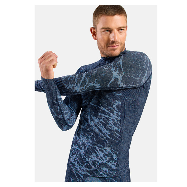 Odlo PERFORMANCE WARM BLACKCOMB BL TOP TURTLE NECK L/S HALF ZIP Herren - Baselayer-Shirt Ansicht 6
